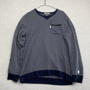 Vintage Y2K Mark Ecko Cut & Sew Pullover Sweater Men’s M Pocket Blue / White